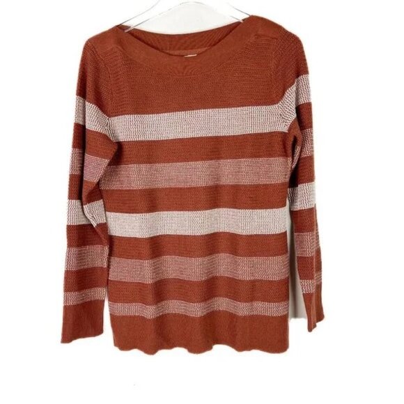 NWT Stitch Fix Market & Spruce Tawnee Cotton Blend Waffle Stitch Sweater Large L - Picture 2 of 12